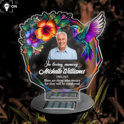 Blessed Are Those Who Mourn For They Will Be Comforted - Personalized Solar Light, Memorial Gift