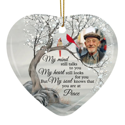 My Soul Knows That You Are At Peace - Personalized Ceramic Ornament, Memorial Keepsake - ORN89UP