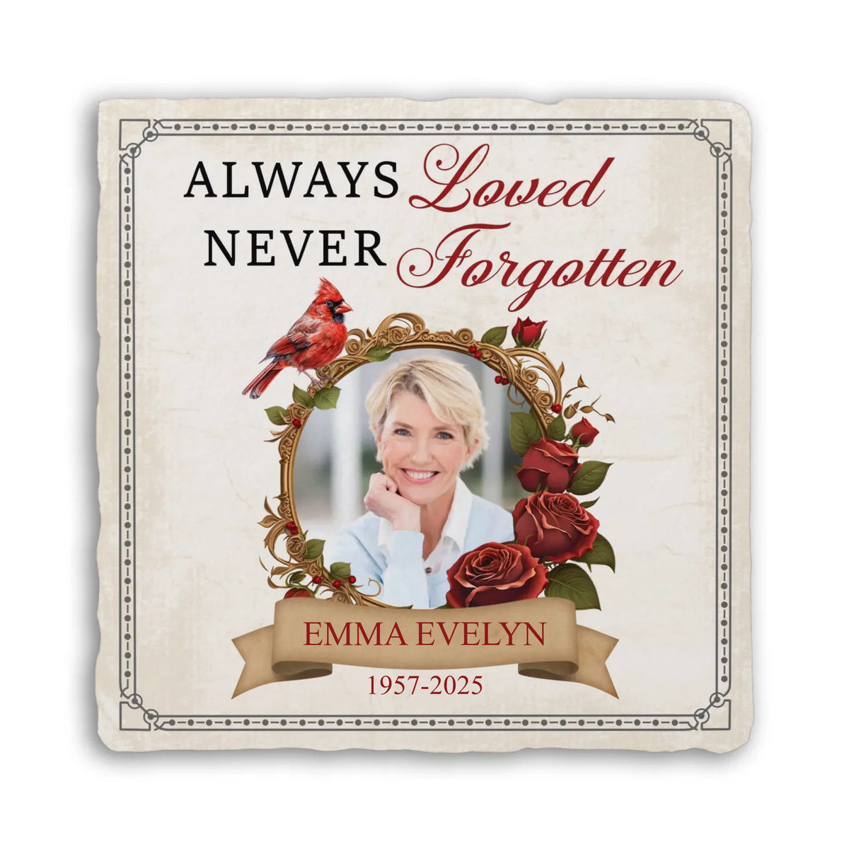 Always Loved Never Forgotten - Personalized Memorial Stone, Memorial Gift