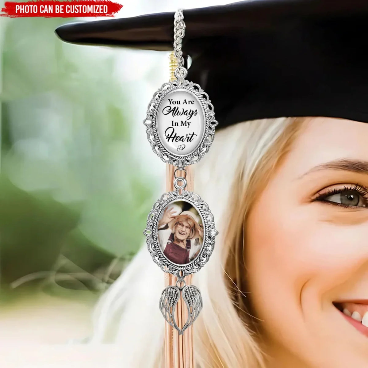 You Are Always In My Heart - Personalized Tassel Charm, Graduation Gift For Loss Of Loved One