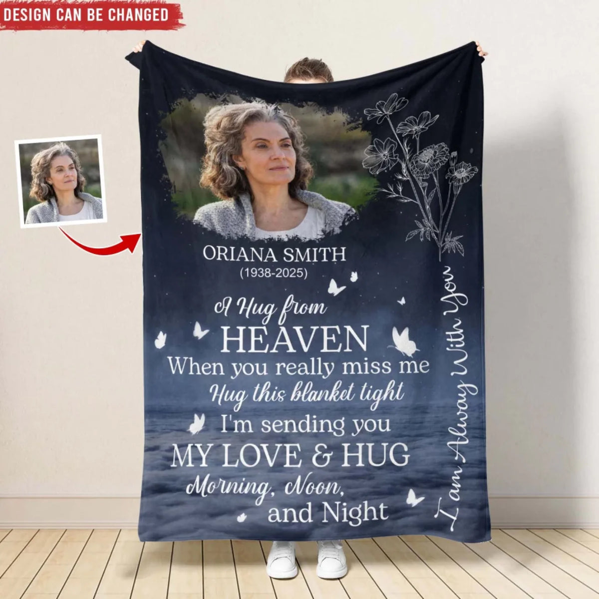 I'm Sending You My Love & Hug - Personalized Blanket, Memorial Gift