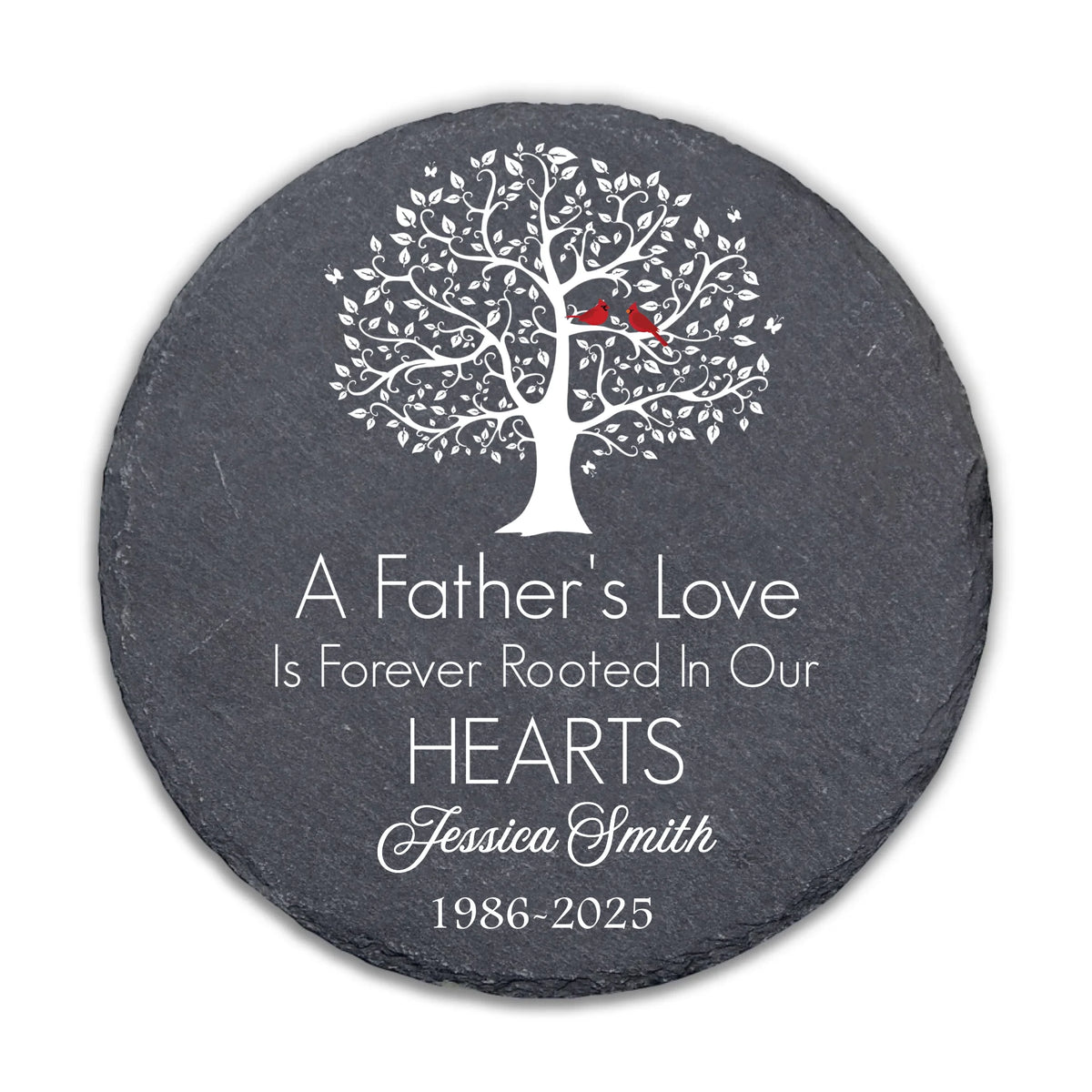 A Father&#39;s Love Is Forever Rooted In Our Hearts - Personalized Memorial Stone, Memorial Gift