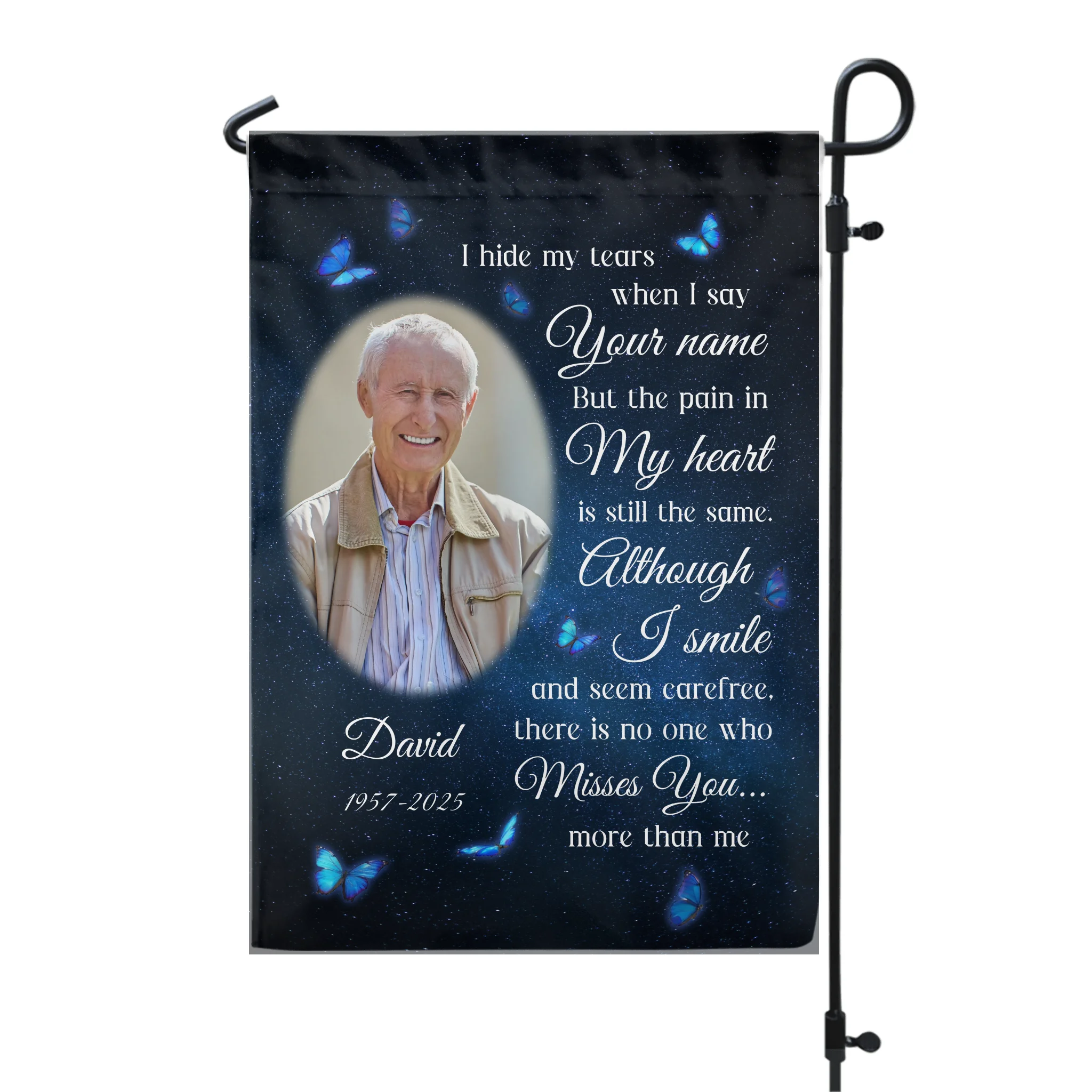 There Is No One Who Misses You More Than Me - Personalized Garden Flag, Memorial Gift, Sympathy Gift
