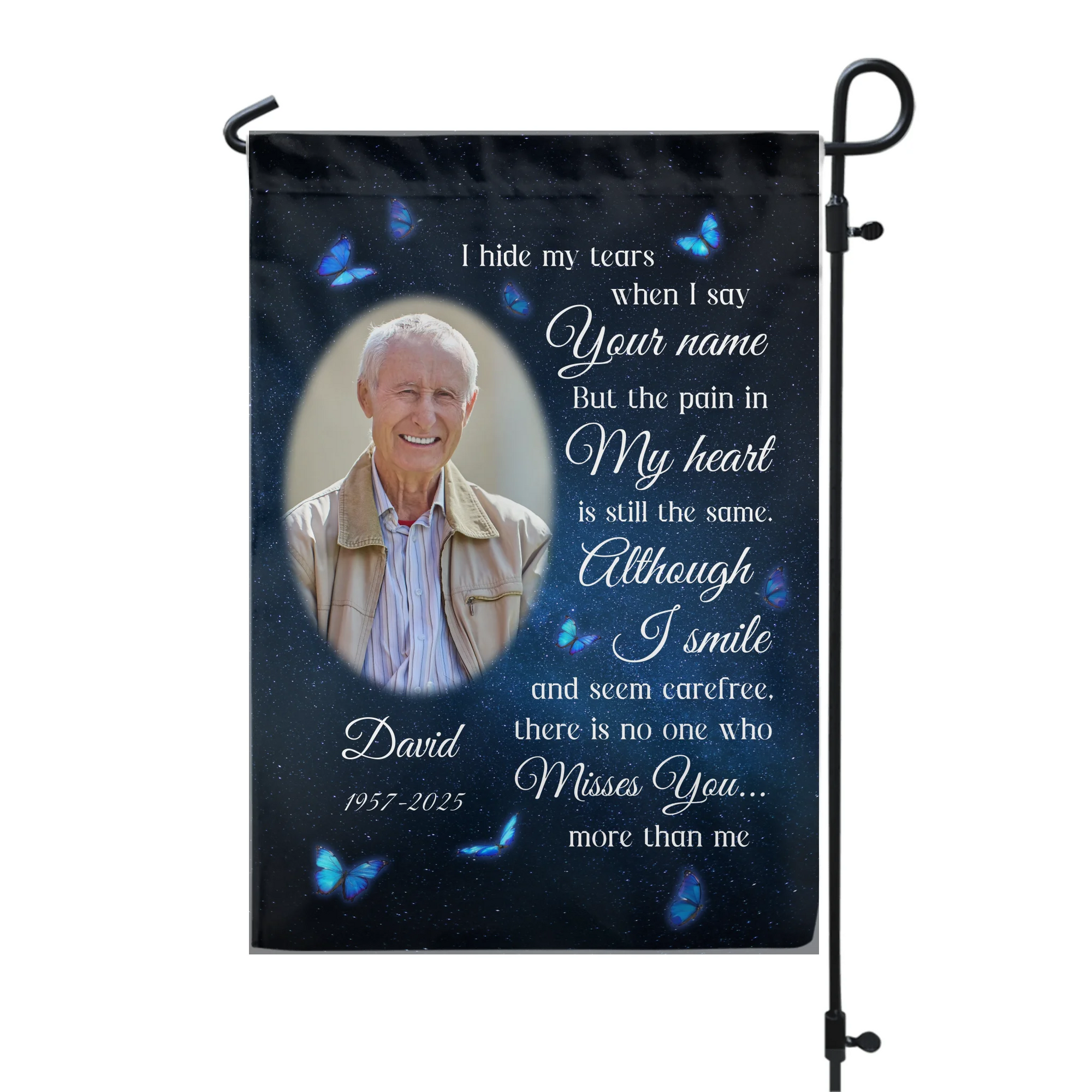 There Is No One Who Misses You More Than Me - Personalized Garden Flag, Memorial Gift, Sympathy Gift