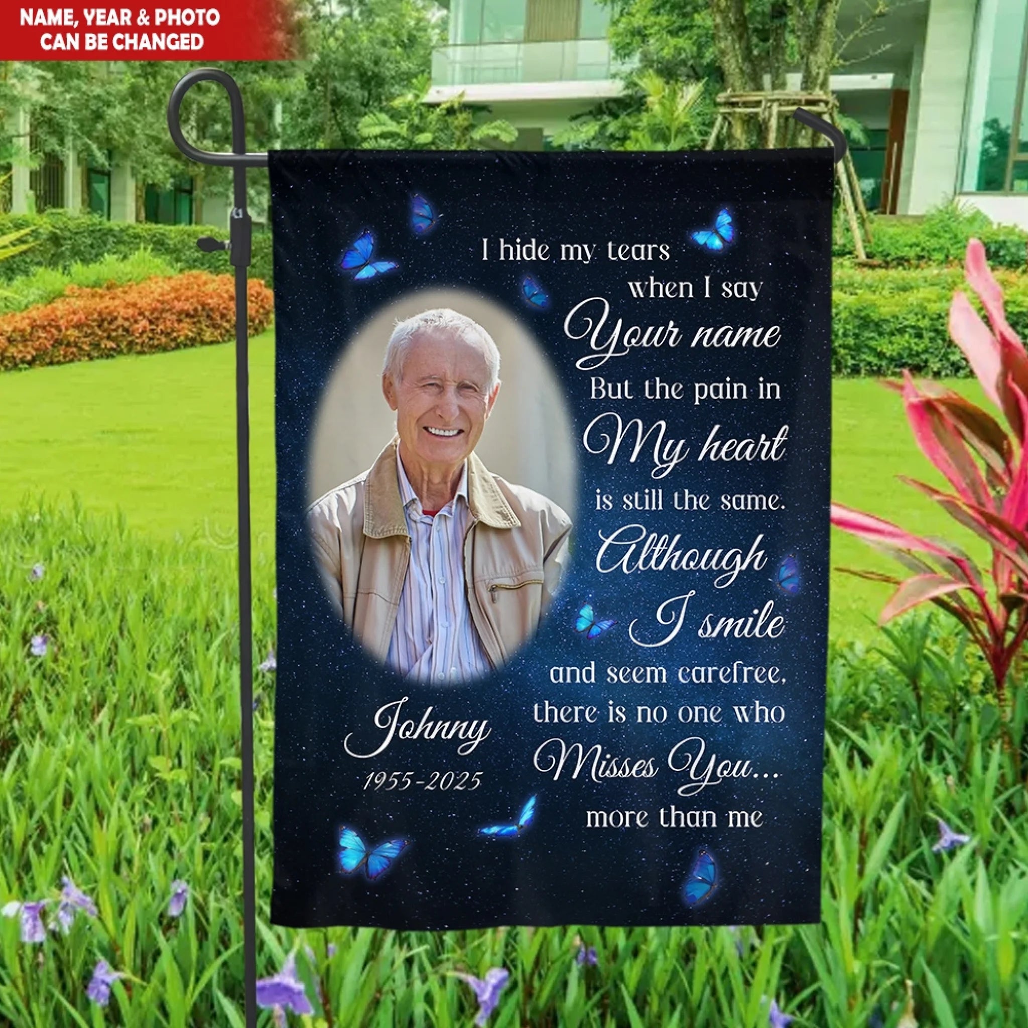 There Is No One Who Misses You More Than Me - Personalized Garden Flag, Memorial Gift, Sympathy Gift