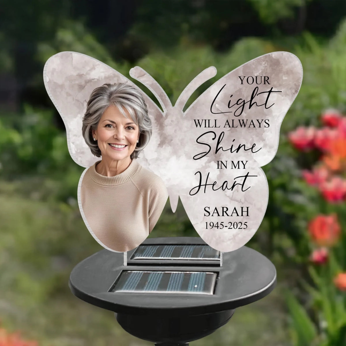 Butterfly Memorial Gift, Your Light Will Always Shine In My Heart mk 3
