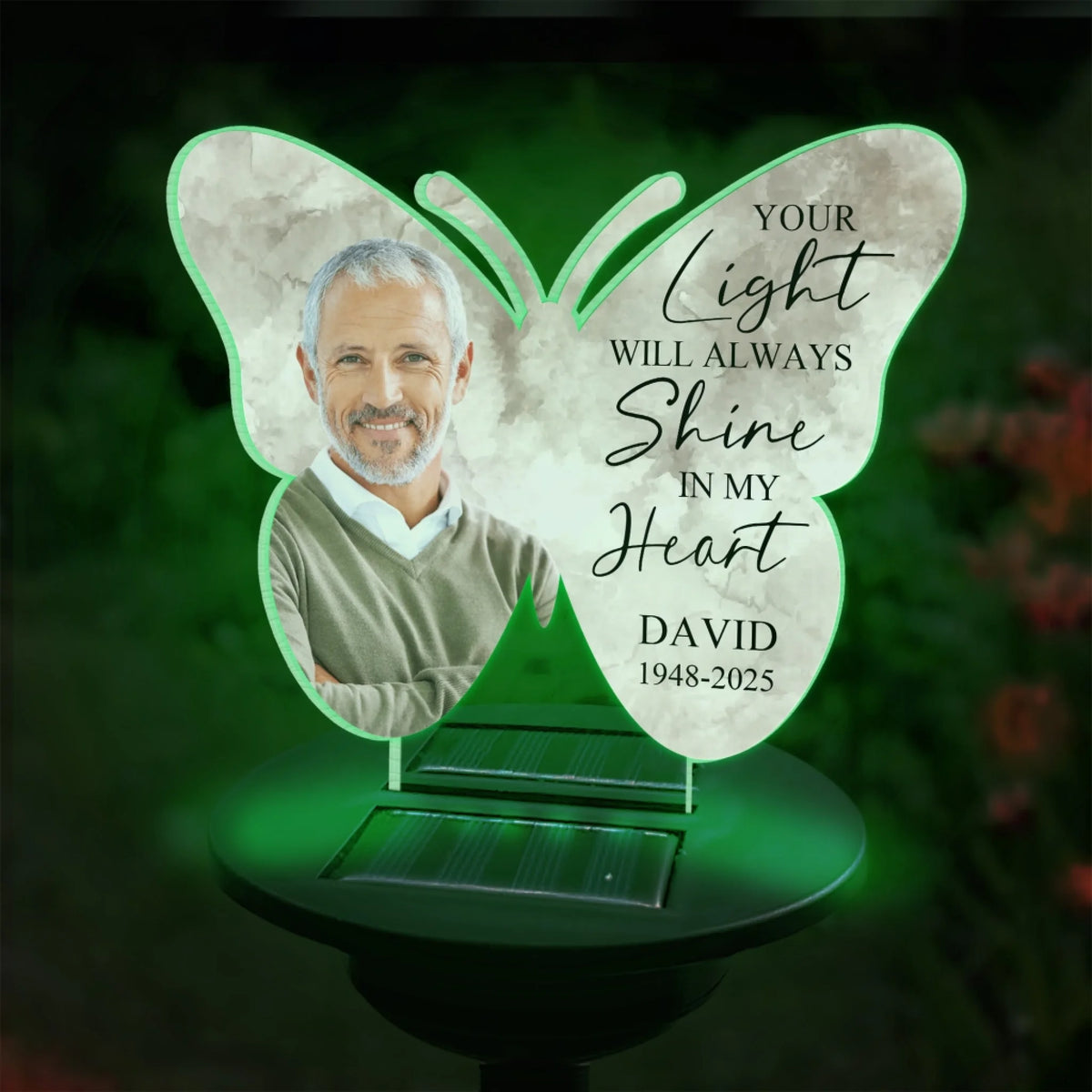 Butterfly Memorial Gift, Your Light Will Always Shine In My Heart mk 2
