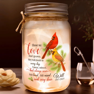 Still Loved Still Missed And Very Dear - Personalized Mason Jar Light, Memorial Gift For Loss Of Loved One