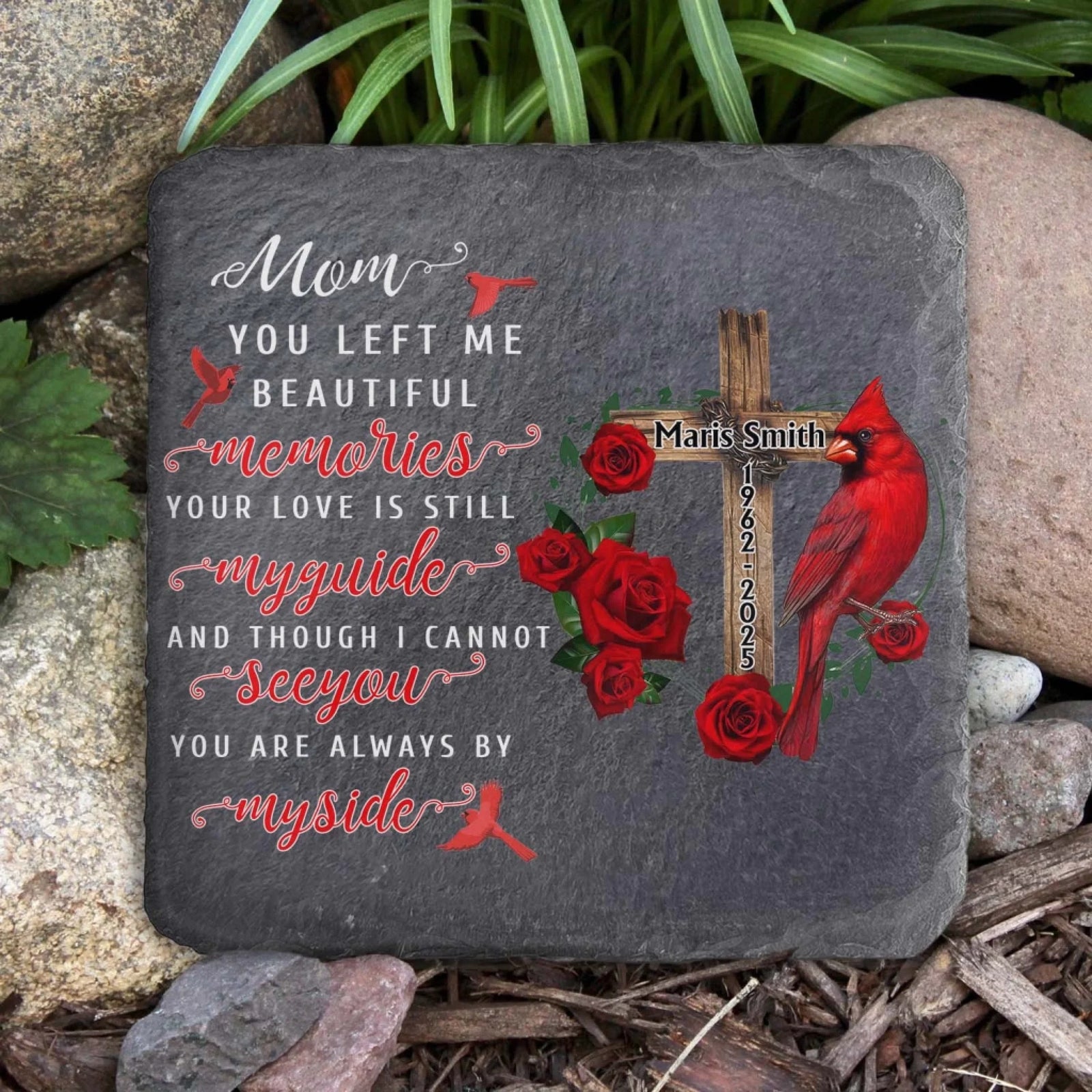 Although I Cannot See You You Are Always By Myside - Personalized Memorial Stone, Sympathy Gift