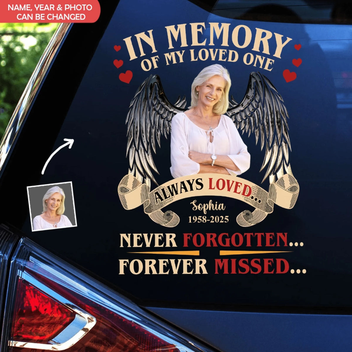 In Memory Of My Loved One - Personalized Decal, Memorial Gift, For Loss Of Loved One