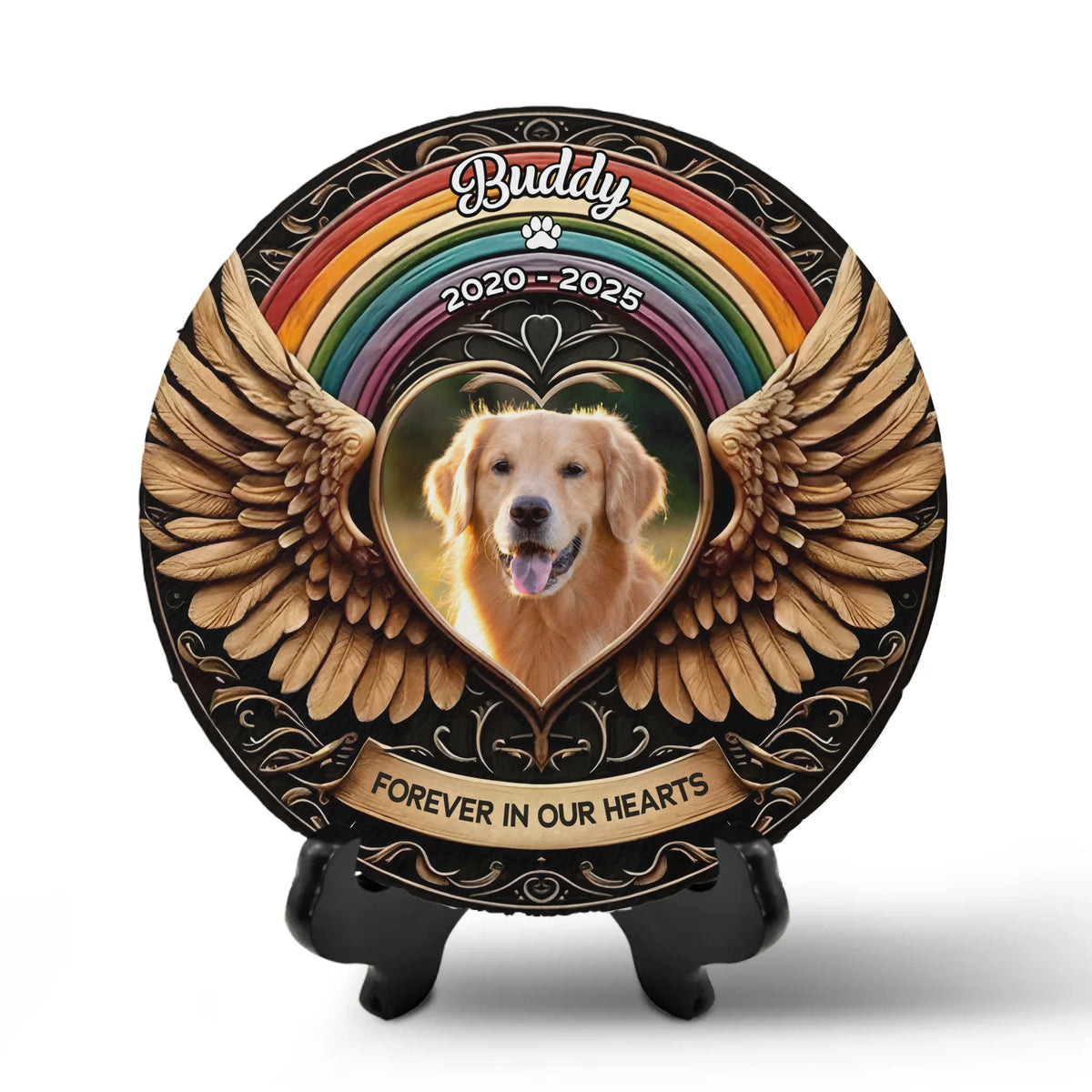 Forever In My Heart Memorial Dog - Personalized Memorial Stone, Memorial Gift For Dog Lover