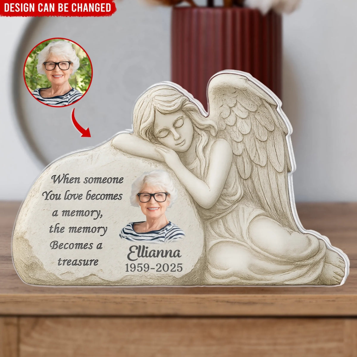 When Someone You Love Becomes A Memory, The Memory Becomes A Treasure - Personalized Acrylic Plaque, Memorial Gift, Angel Sympathy Gift