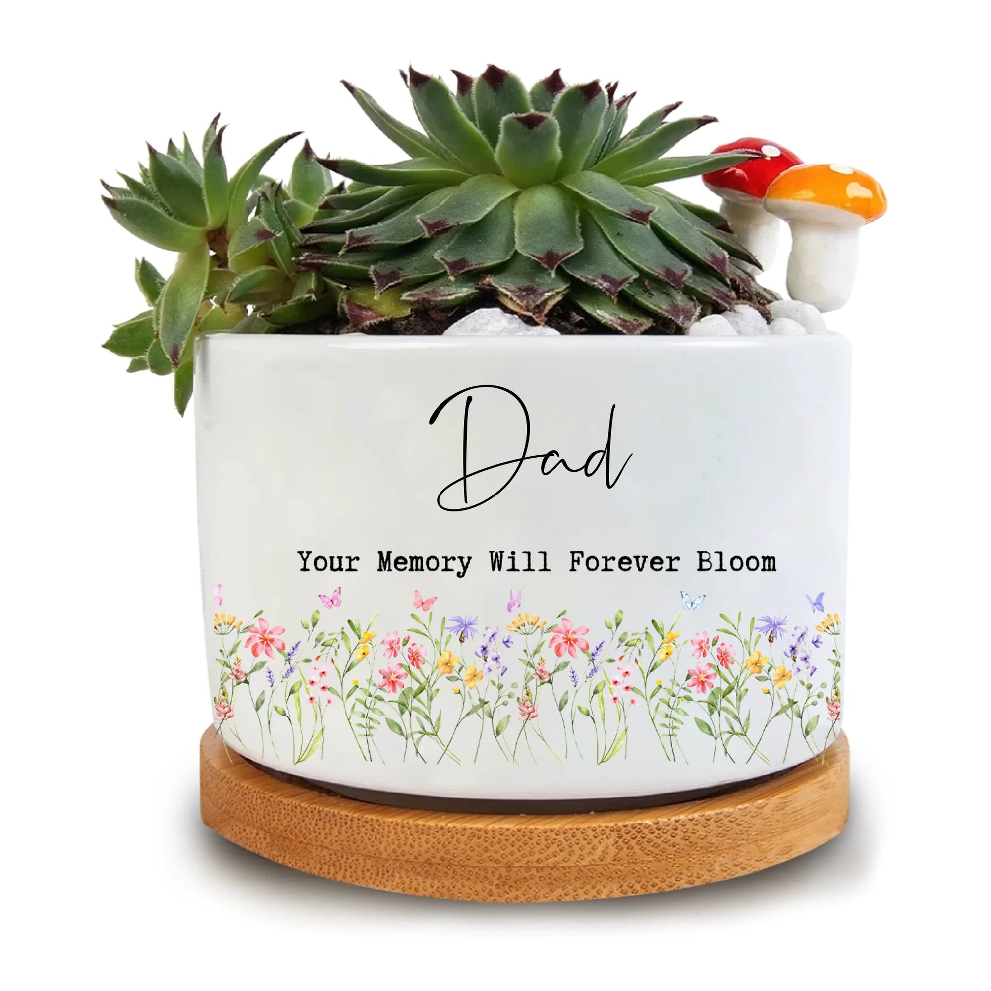 Your Memory Will Forever Bloom - Personalized Plant Pot, Custom Photo Memorial Gift, Loss Of Loved One Sympathy Gift