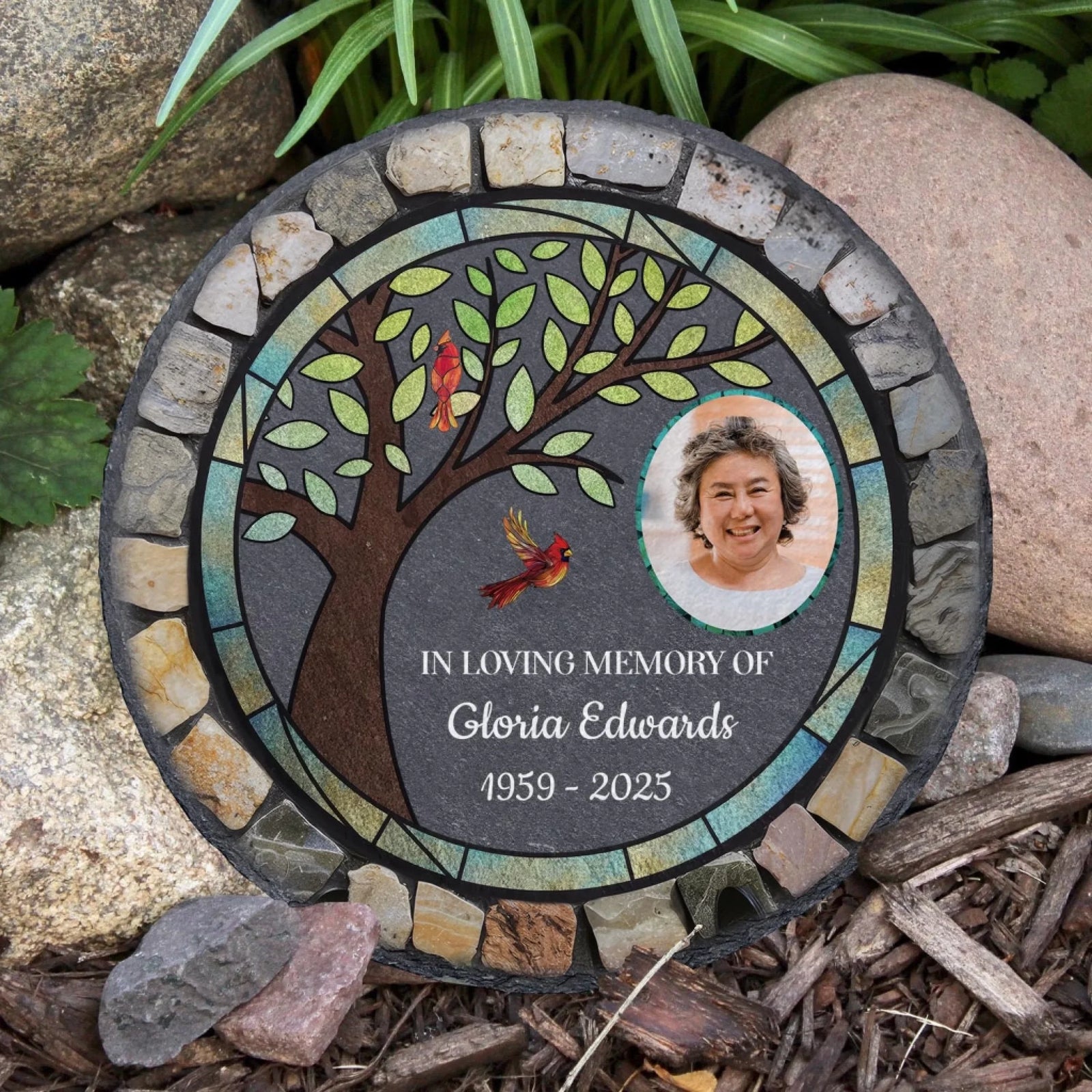 In Loving Memory Memorial Tree - Personalized Memorial Stone, Memorial Gift
