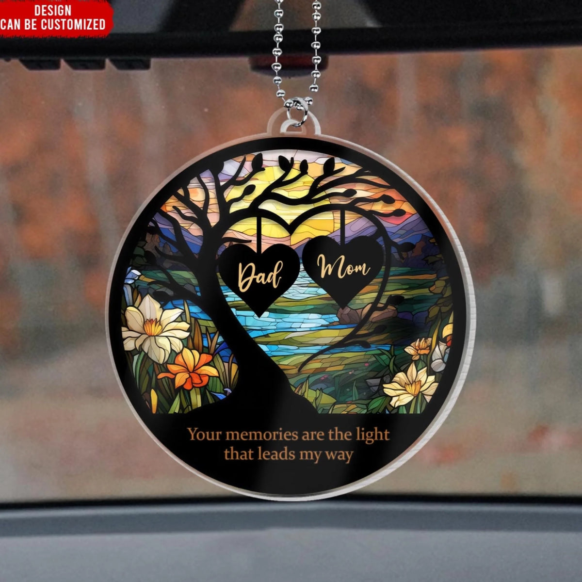 Your Memories Are The Light That Leads My Way - Personalized Acrylic Car Hanger, Memorial Gift, Sympathy Gift