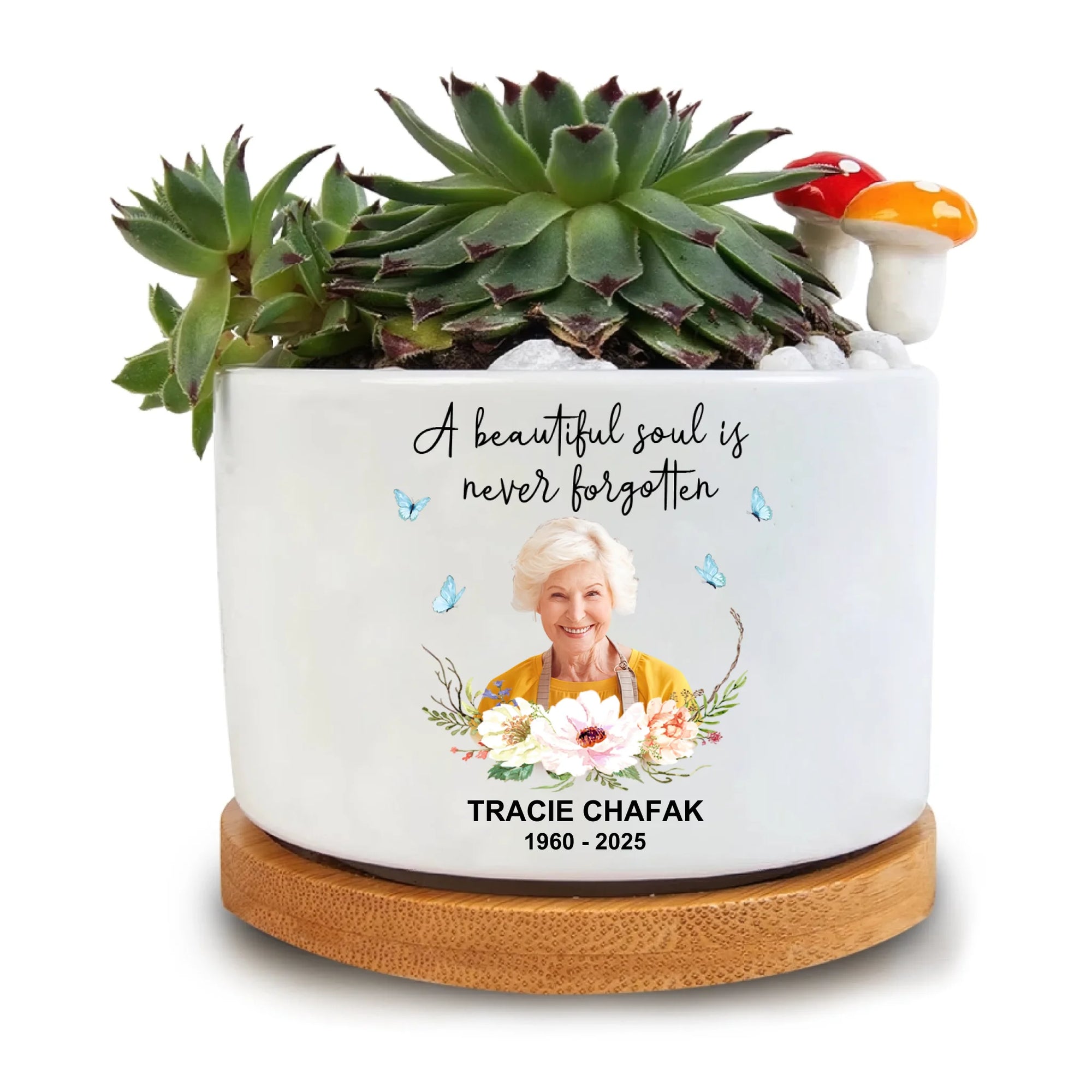 A Beautiful Soul Is Never Forgotten - Personalized Plant Pot, Memorial Gift, Remembrance Gift