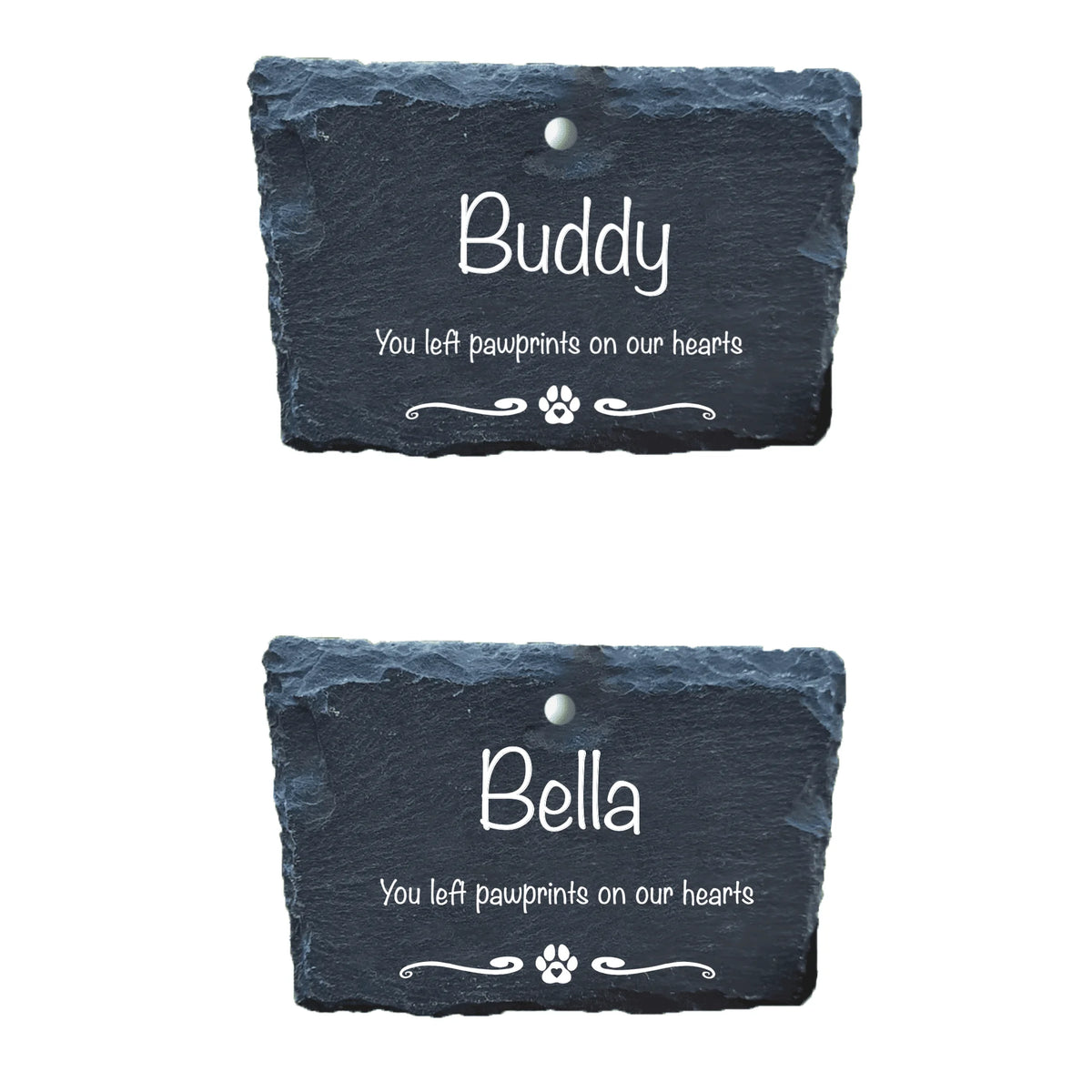 Pet Memorial Garden Slate and Hook / Pet loss / Oval Memorial Plaque / Loss of Dog / Pet Bereavement Gift / Garden Memorial - GS01