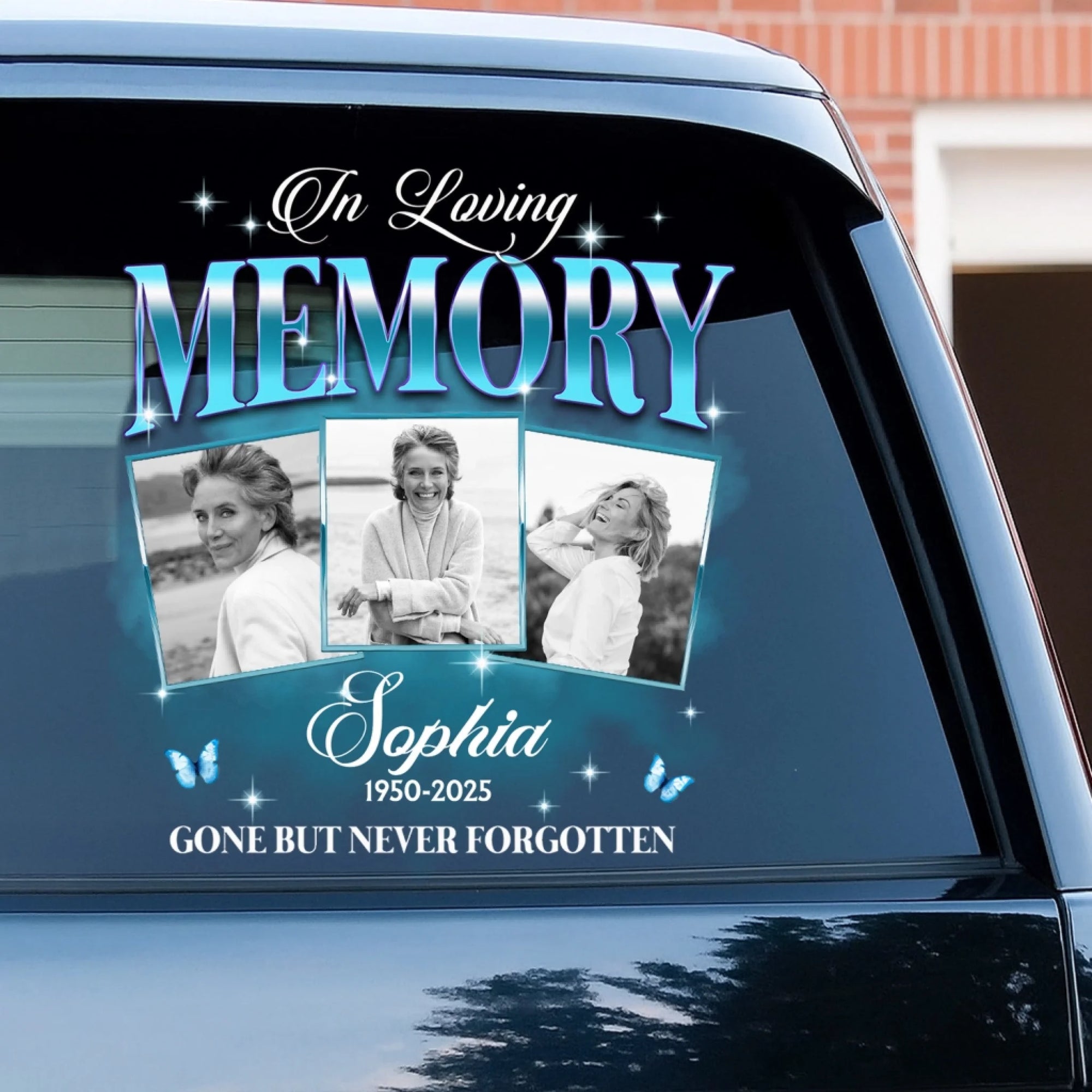 Gone But Never Forgotten - Personalized Decal, Memorial Gift Loss Of Loved One, Sympathy Gift