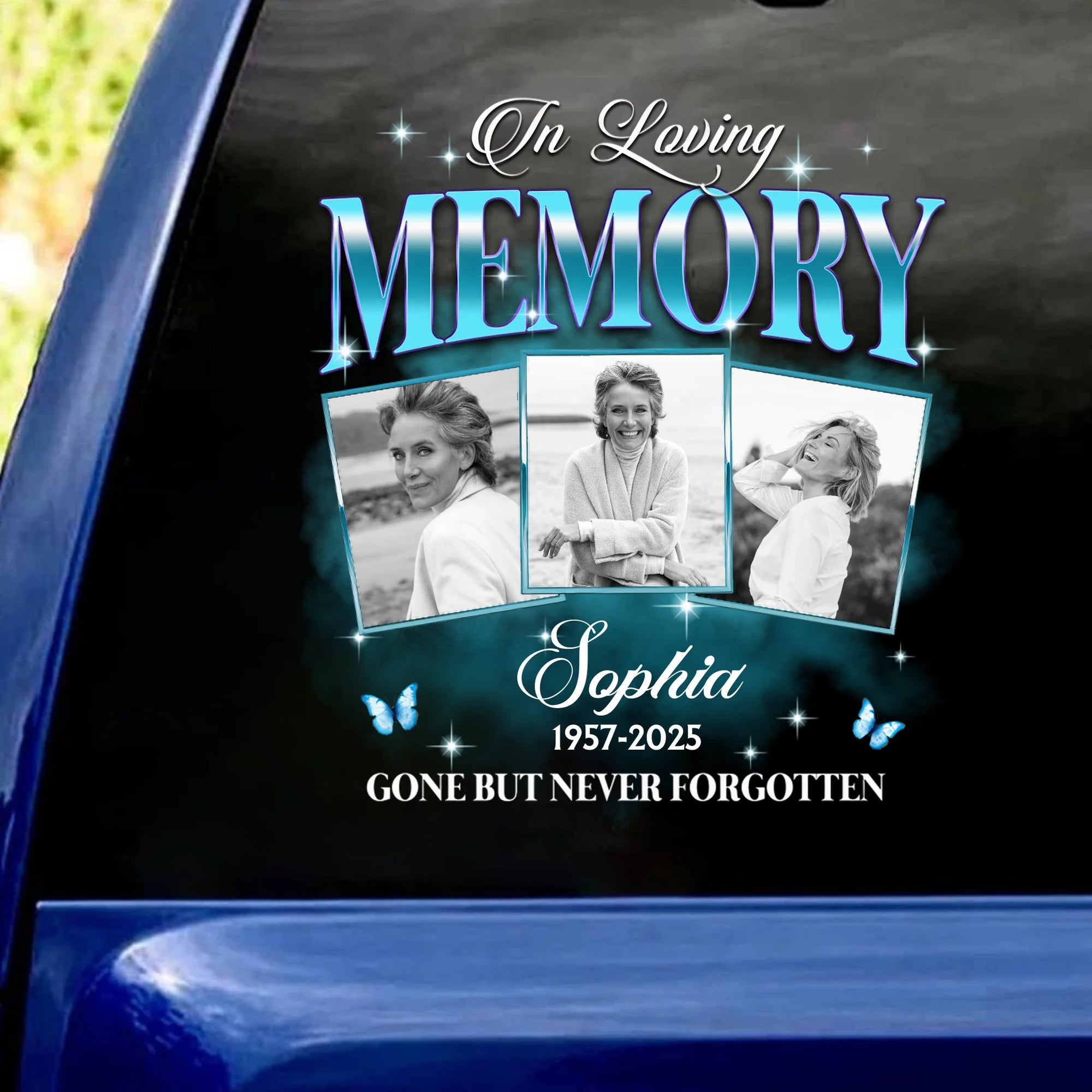 Gone But Never Forgotten - Personalized Decal, Memorial Gift Loss Of Loved One, Sympathy Gift
