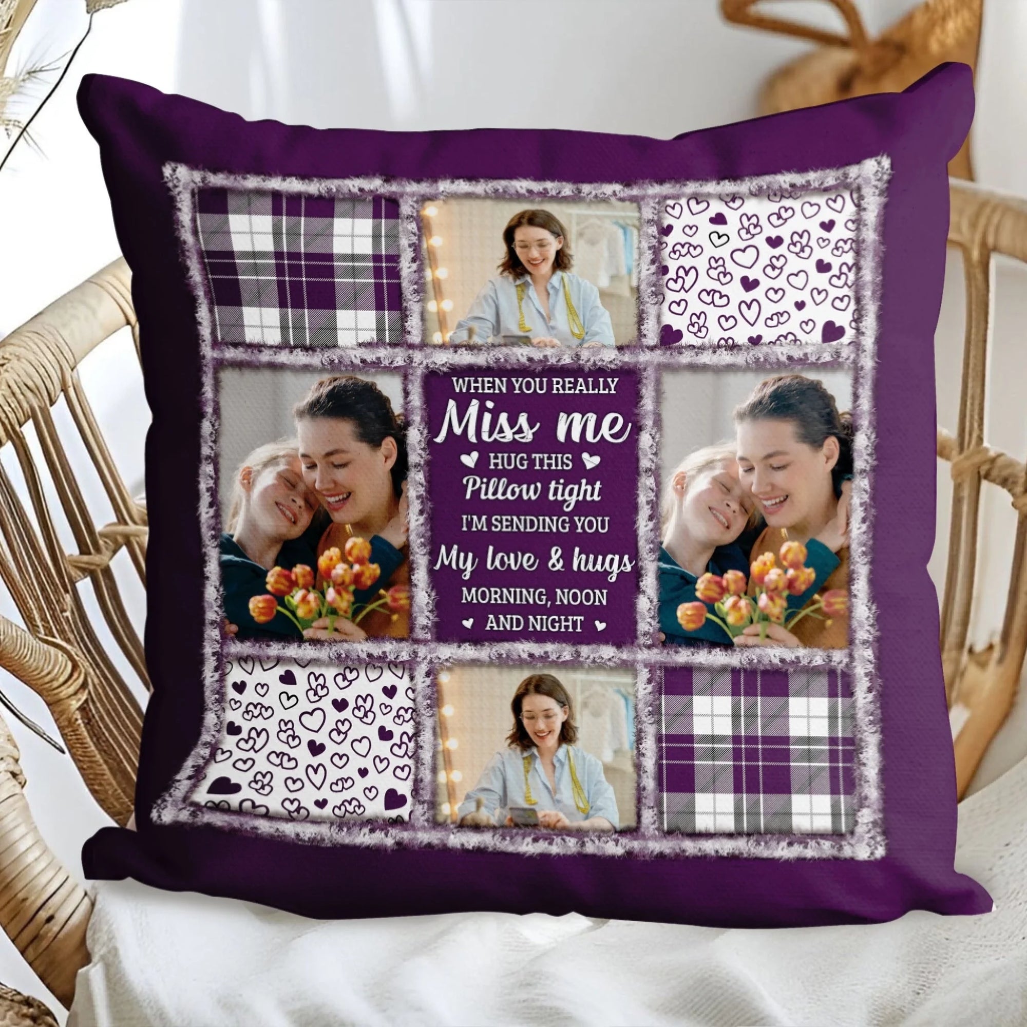 When You Really Miss Me Hug This Pillow Tight - Personalized Pillow, Memorial Gift For Loss Of The Loved One