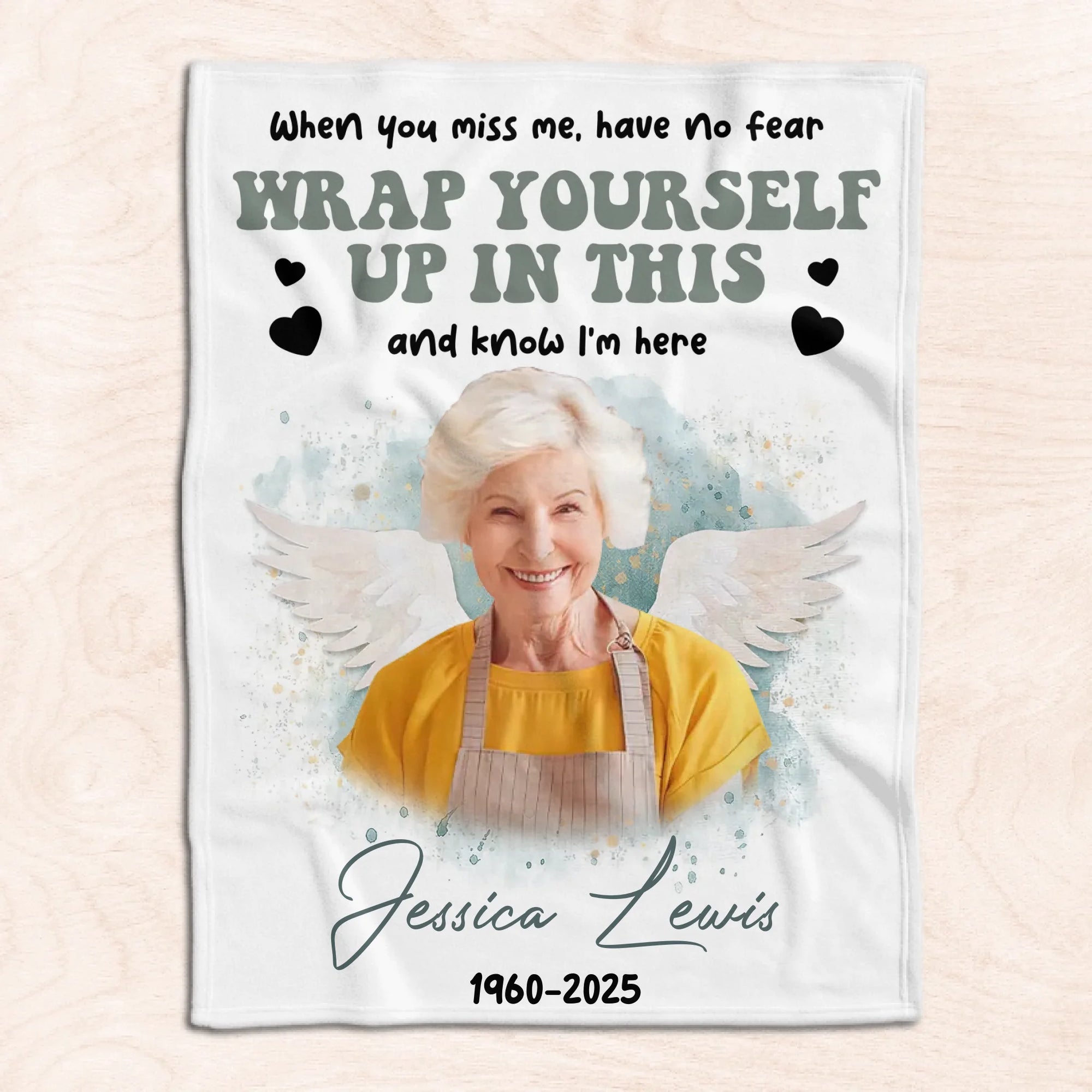 Wrap Yourself Up In This And Know I'm Here - Personalized Blanket, Loss Of Loved One Gift