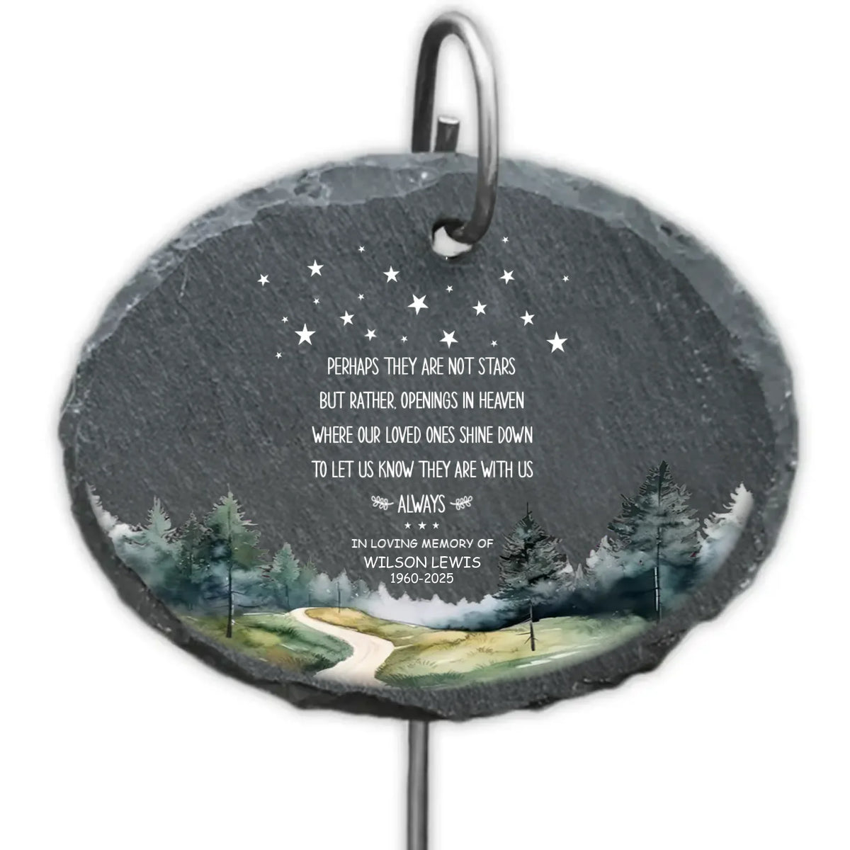 Our Loved Ones Shine Down To Let Us Know They Are With Us - Personalized Garden Slate, Custom Memorial Gift
