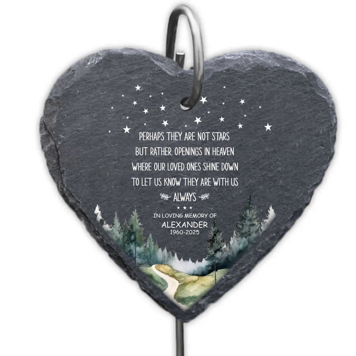 Our Loved Ones Shine Down To Let Us Know They Are With Us - Personalized Garden Slate, Custom Memorial Gift