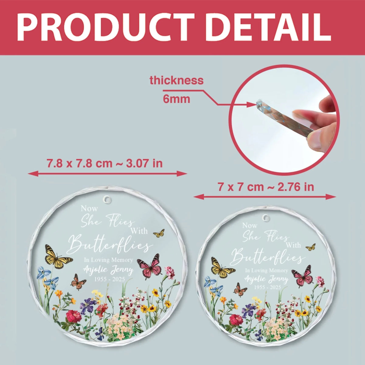 In Loving Memory Gift, Now She Flies With Butterflies mk 7