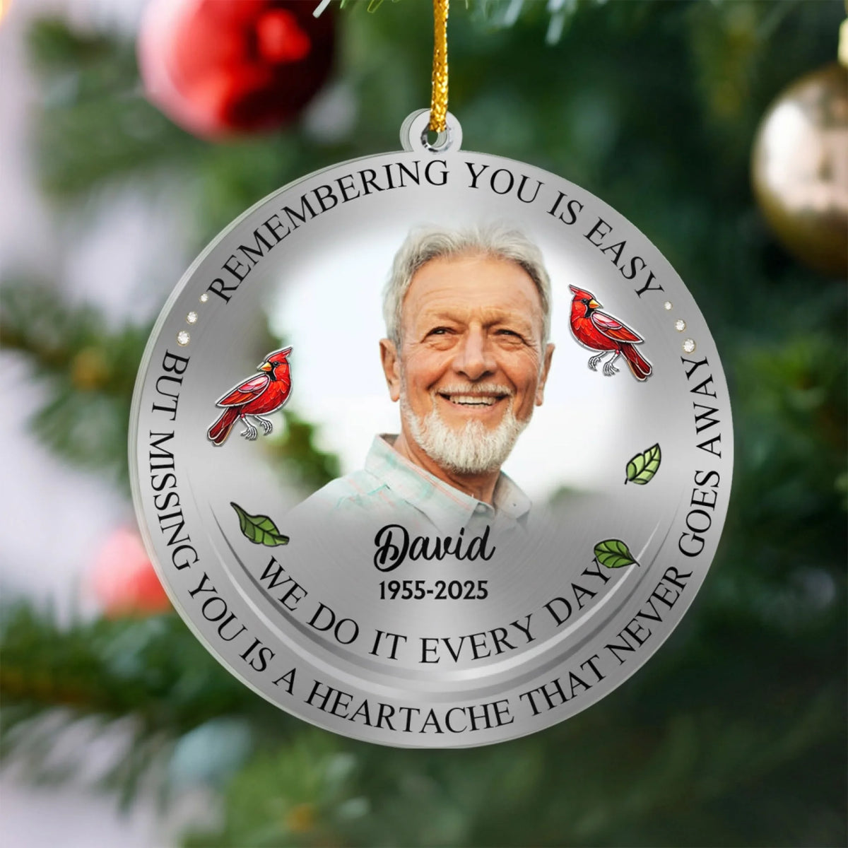 Missing You Is A Heartache That Never Goes Away - Personalized Acrylic Ornament, Memorial Gift For Of The Loved One