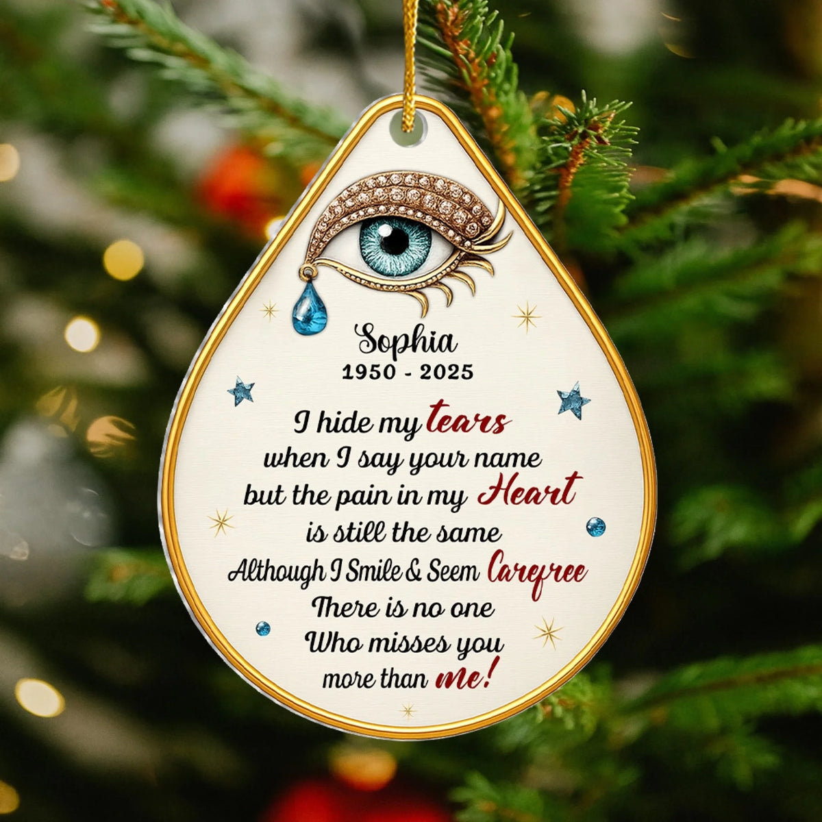 Although I Smile & Seem Carefree There Is No One Who Misses You More Than Me mk 1