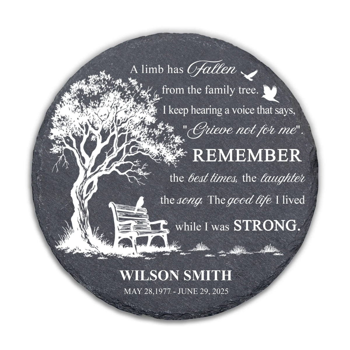 A Limb Has Fallen From the Family Tree - Personalized Memorial Stone, Memorial Gift For Of The Loved One