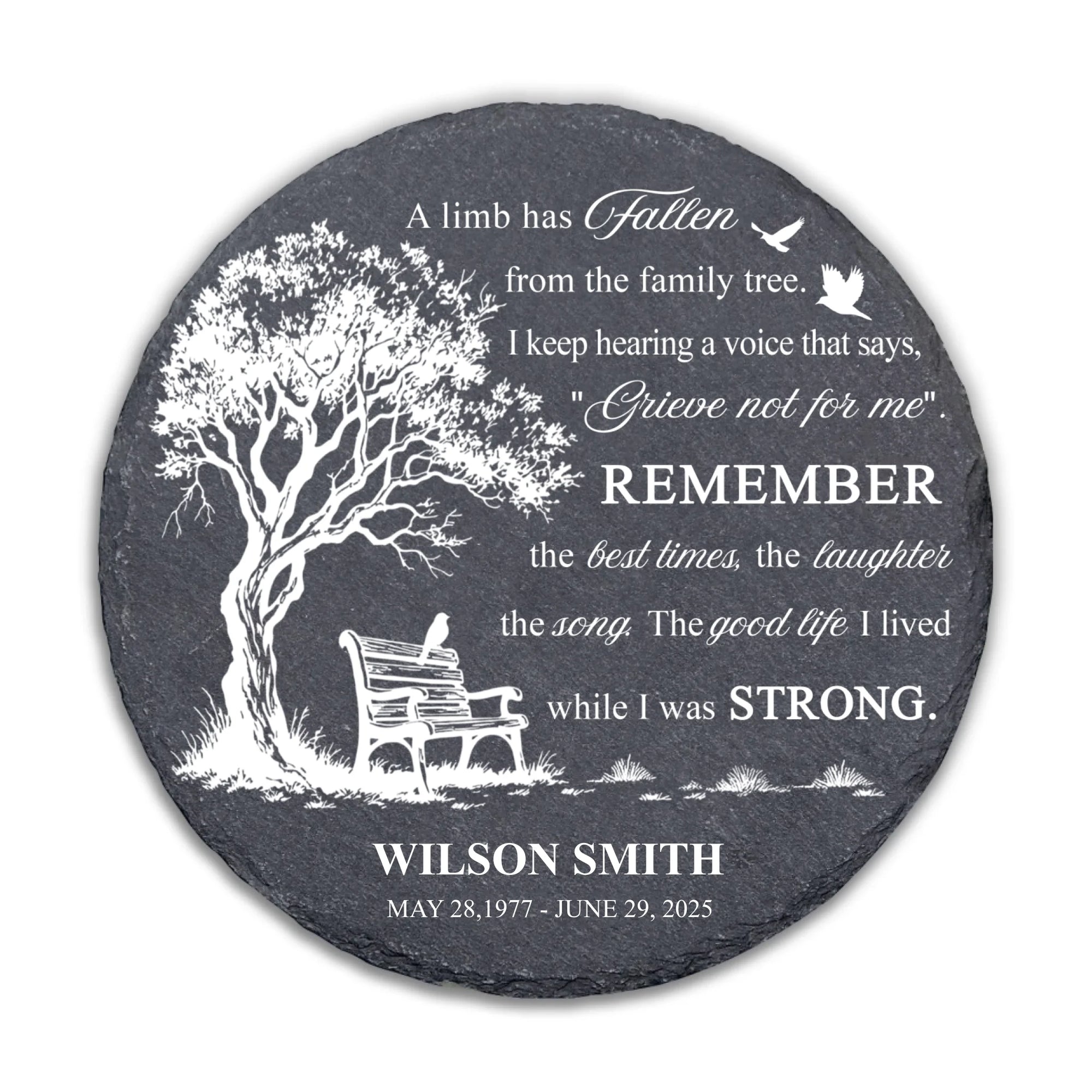 A Limb Has Fallen From the Family Tree - Personalized Memorial Stone, Memorial Gift For Of The Loved One