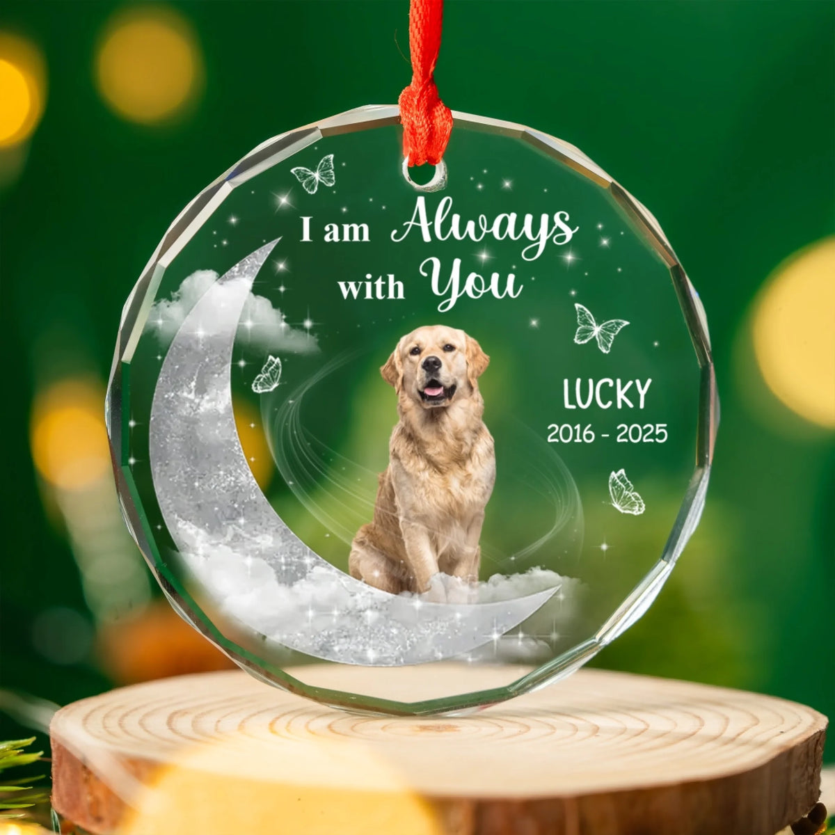 Custom Photo On Moon, I Am Always With You mk 1