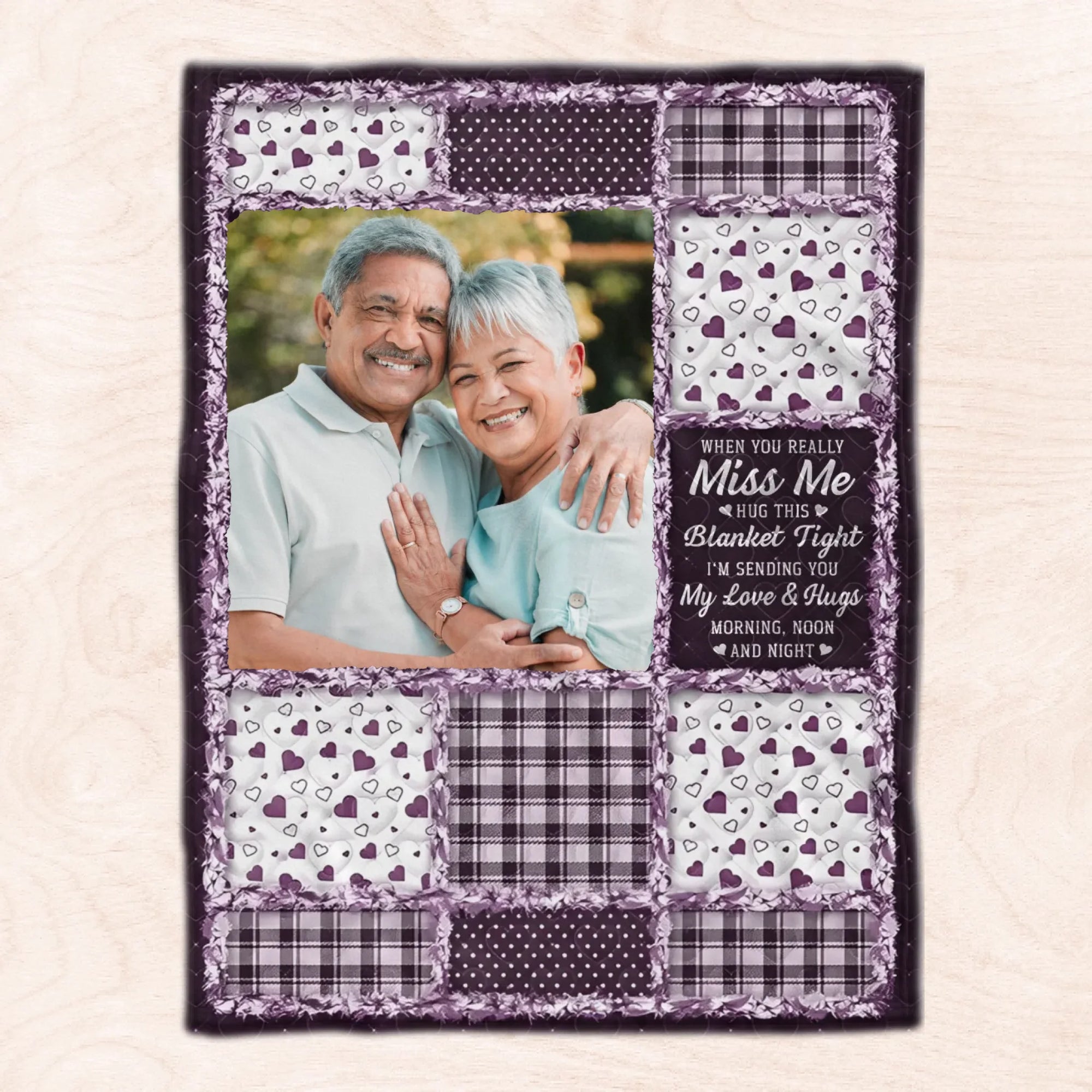 I’m Sending You My Love & Hugs - Personalized Blanket, Memorial Gift, Photo Memorial