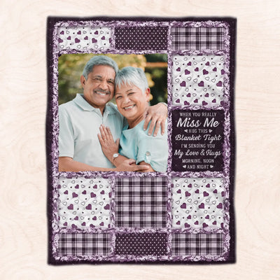I’m Sending You My Love & Hugs - Personalized Blanket, Memorial Gift, Photo Memorial