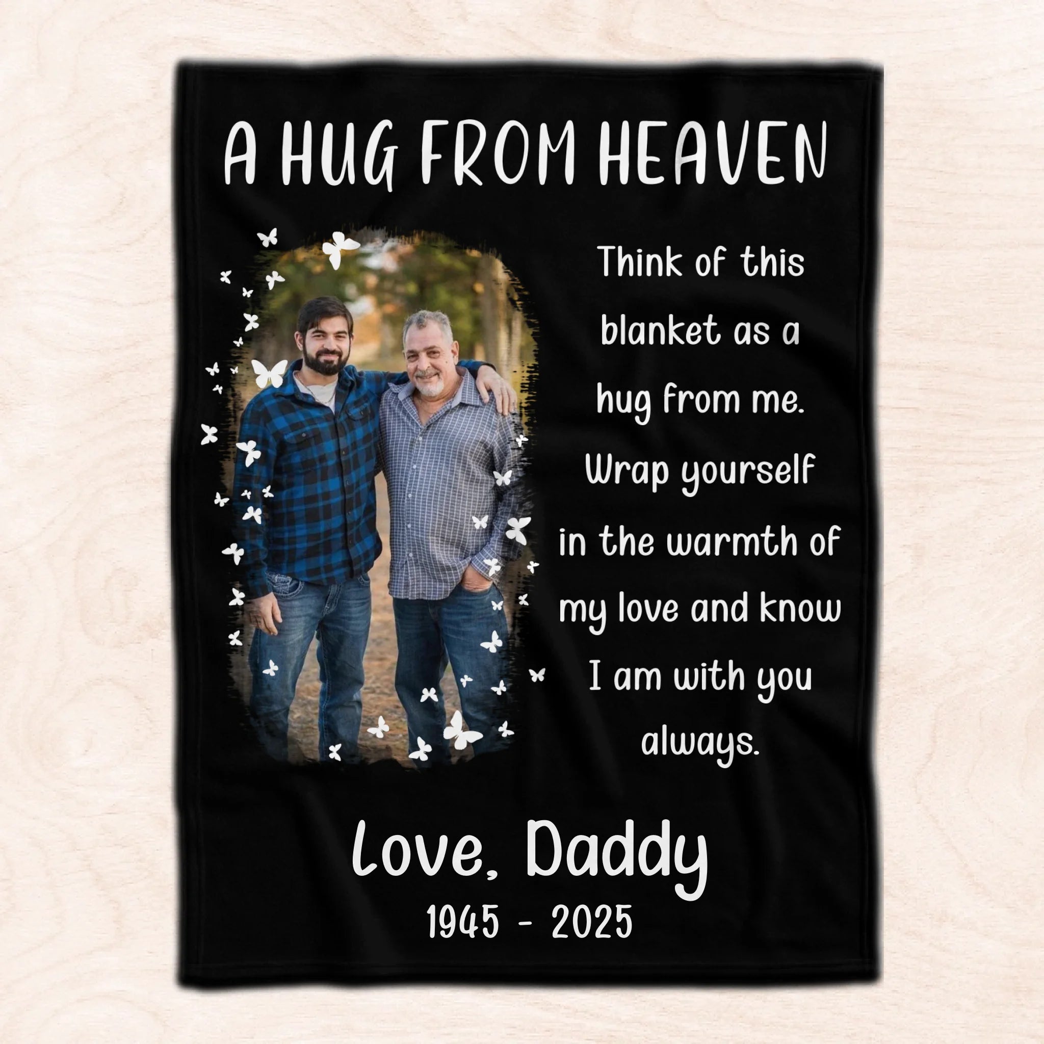 In Loving Memory A Hug From Heaven - Personalized Blanket, Memorial Gift For Loss Of Loved One
