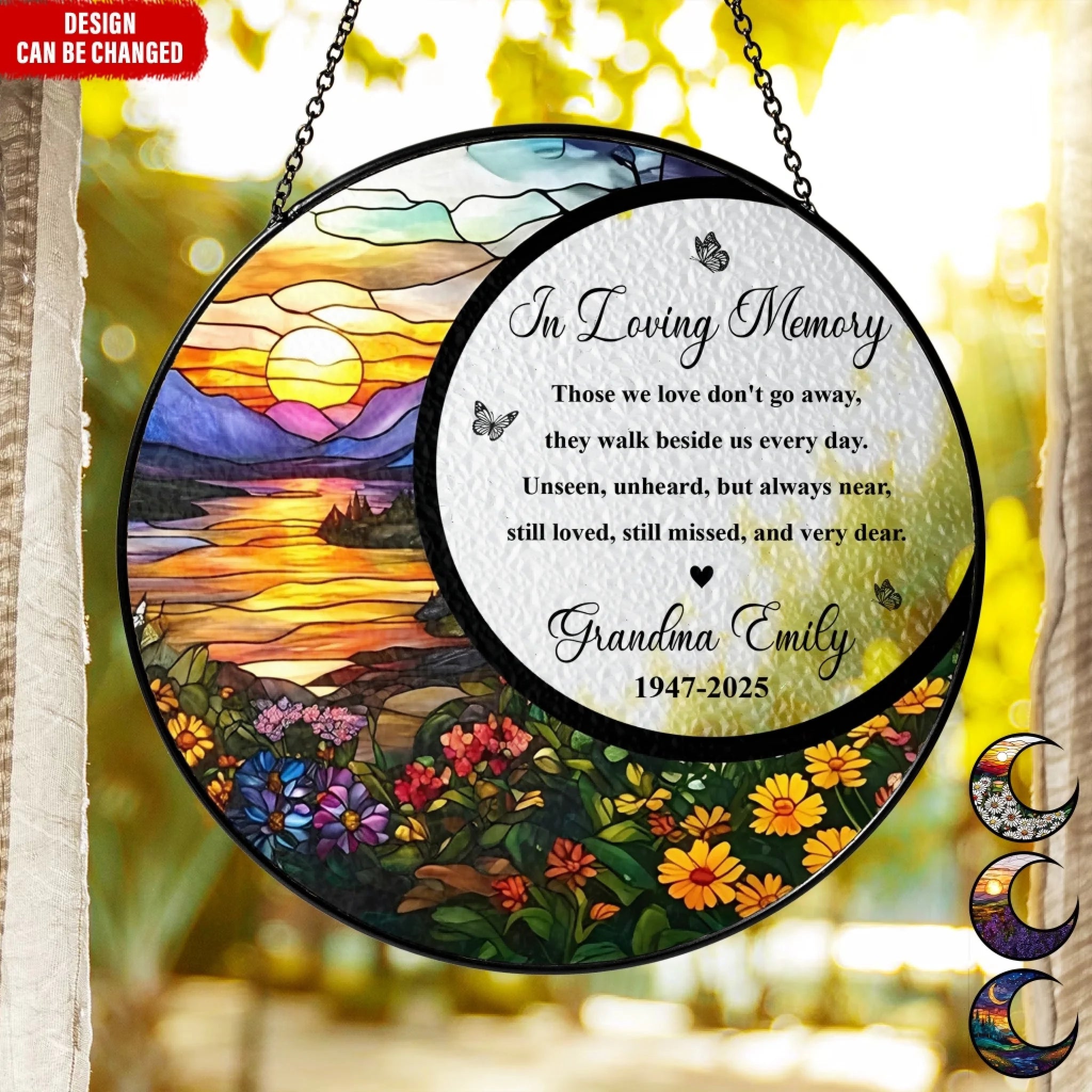 A Light From Heaven To Guide Your Way - Personalized Window Stained Glass, Memorial Hanging Suncatcher, In Loving Memory Keepsake