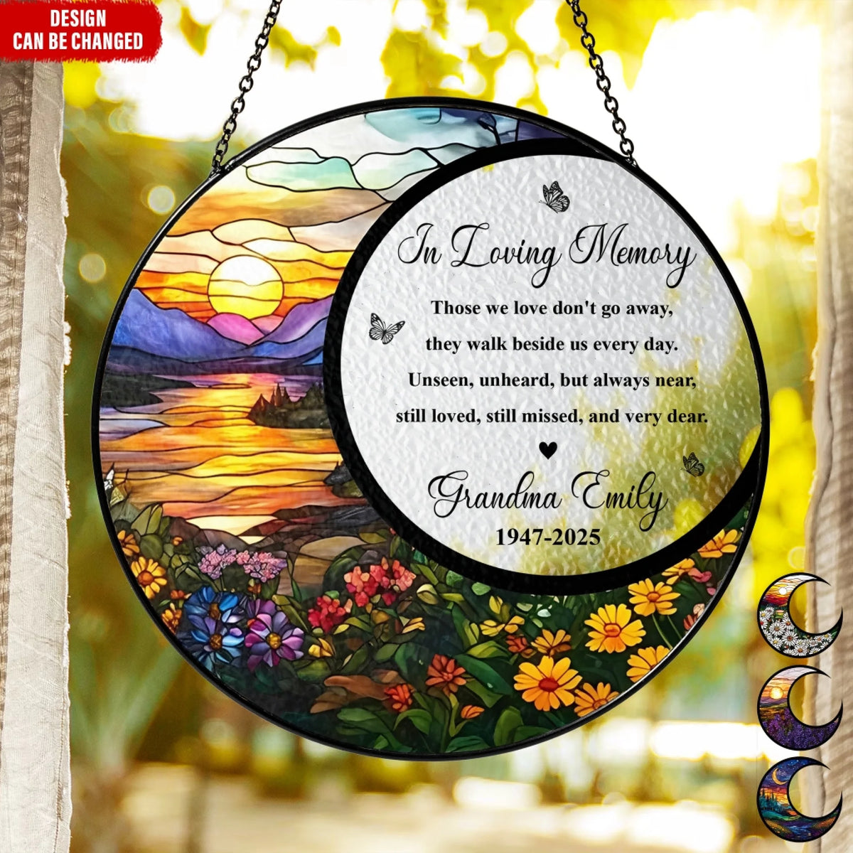 A Light From Heaven To Guide Your Way - Personalized Window Stained Glass, Memorial Hanging Suncatcher, In Loving Memory Keepsake