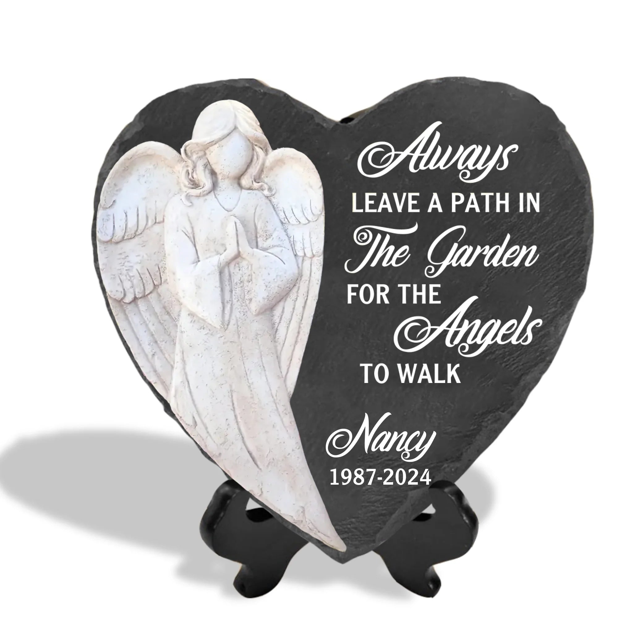 Always Leave A Path In The Garden For The Angels To Walk -  Personalized Memorial Stone, Memorial Gift Idea - MS76