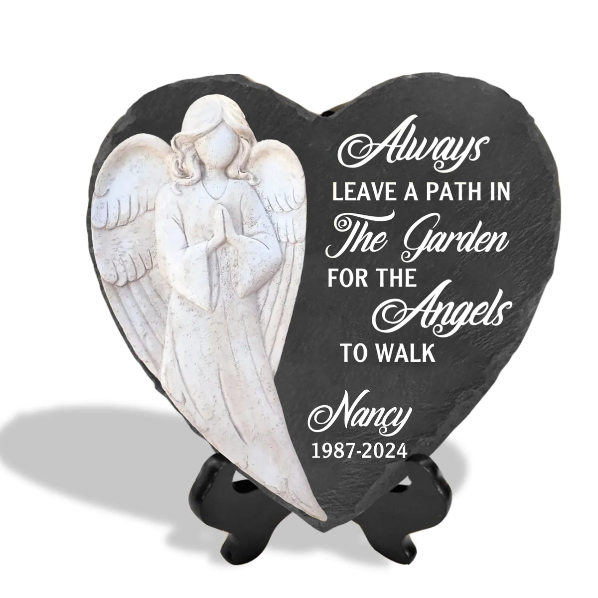 Always Leave A Path In The Garden For The Angels To Walk -  Personalized Memorial Stone, Memorial Gift Idea - MS76