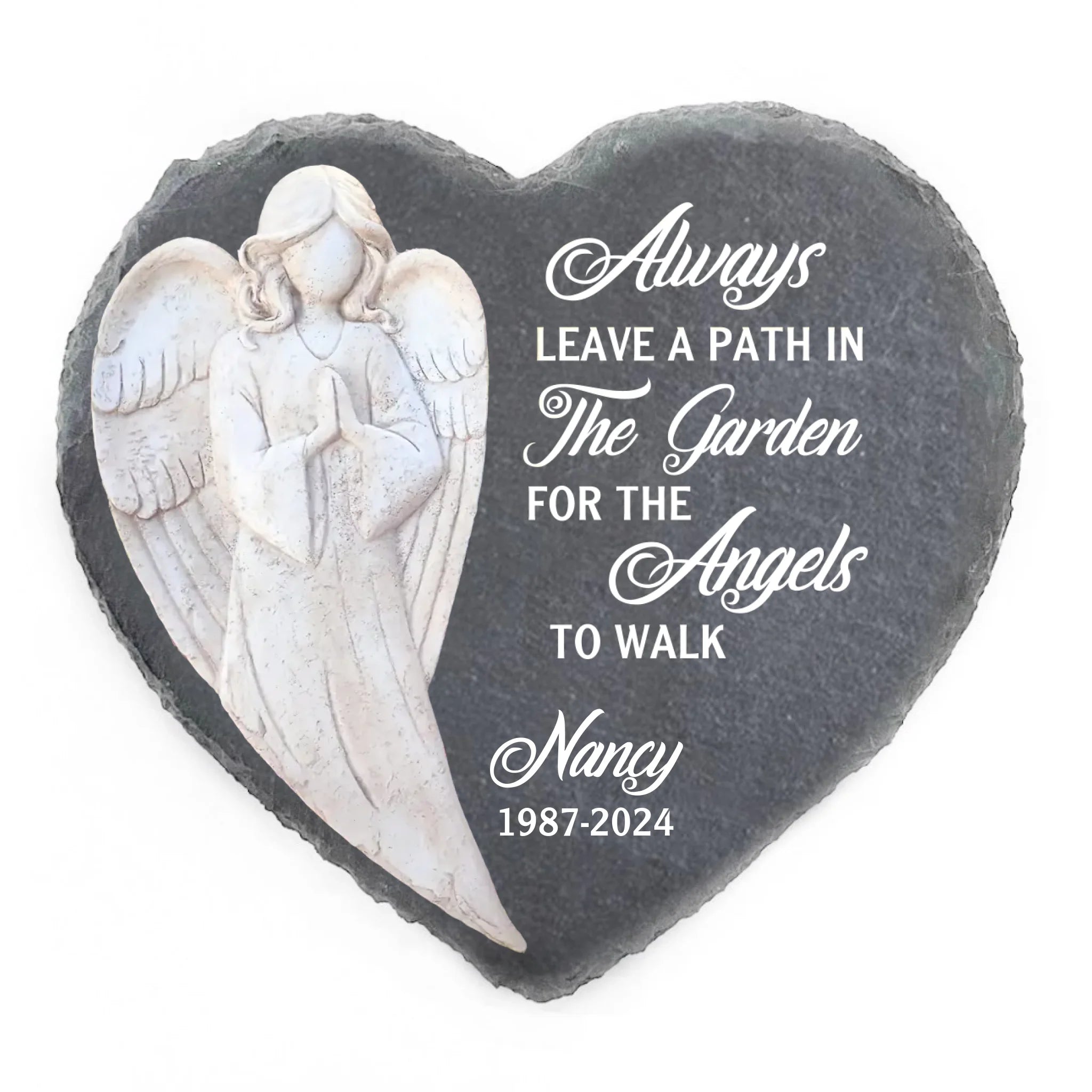 Always Leave A Path In The Garden For The Angels To Walk -  Personalized Memorial Stone, Memorial Gift Idea - MS76