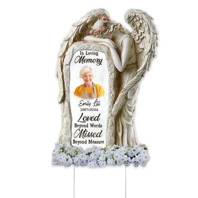 Loved Beyond Words Missed Beyond Measure - Personalized Yard Sign Custom Shape - YS125TL