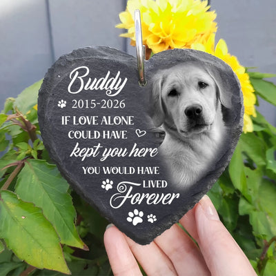 A Loving Tribute For A Cherished Pet - Personalized Garden Slate, Memorial Slate Garden Keepsake, Loss Of Pet Gift