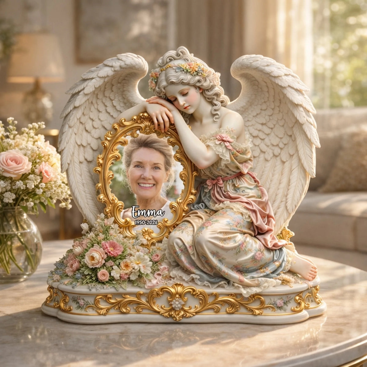 Held in Heaven, Forever in Our Hearts - Personalized Acrylic Plaque, Sympathy Gift For Lost Of Loved One, Memorial Home Decor