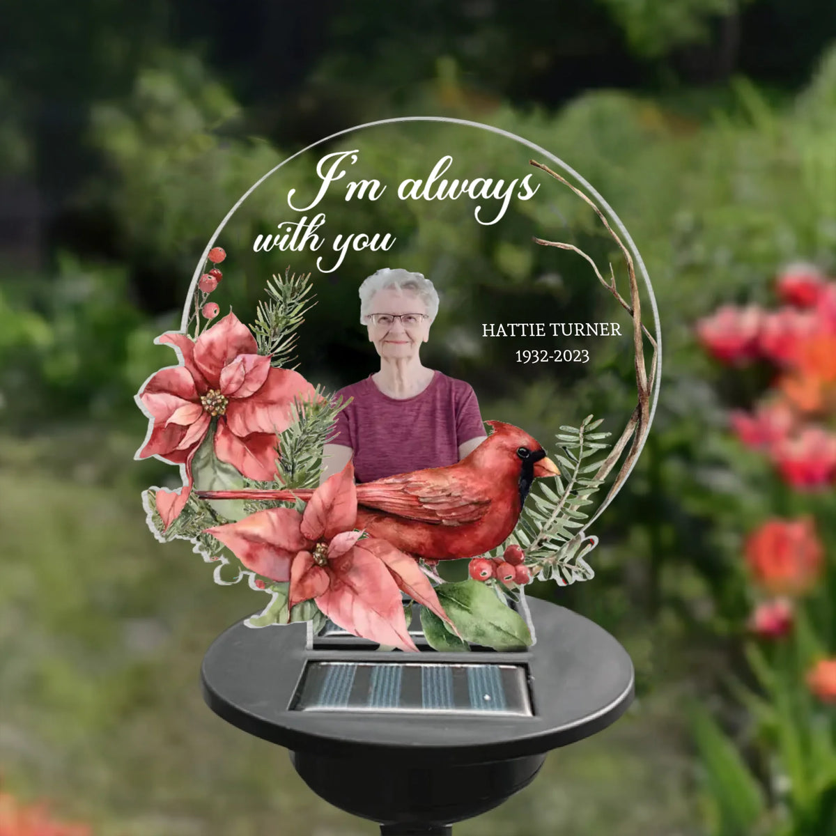 I Am Always With You - Personalized Solar Light, Memorial Gift Idea - SL08
