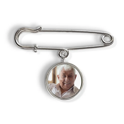 With You On Your Graduation & Always - Personalized Lapel Pin, Custom Gift With Photo Charms, Memorial Graduation Gift