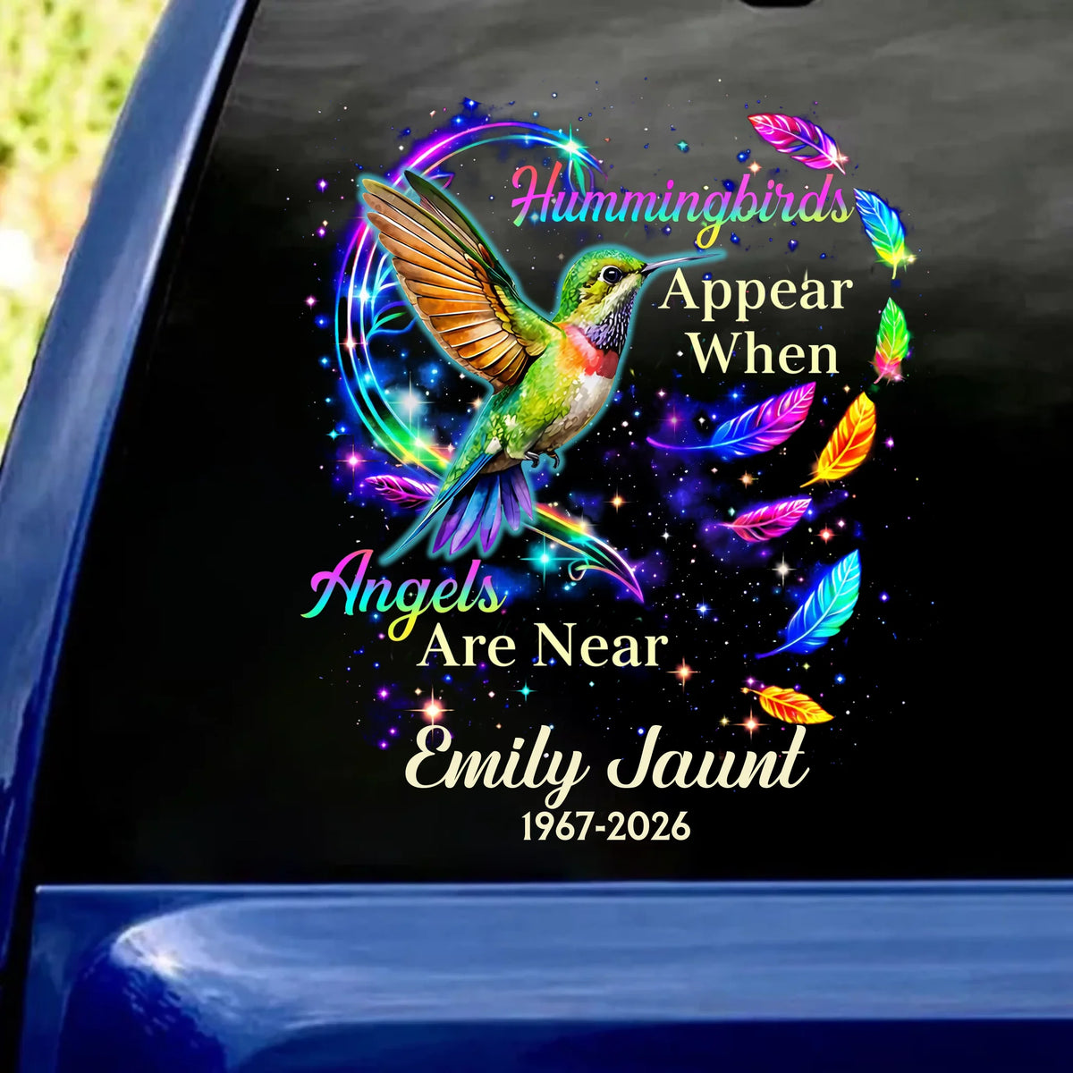 Hummingbirds Appear When Angels Are Near - Personalized Decal, Memoria ...