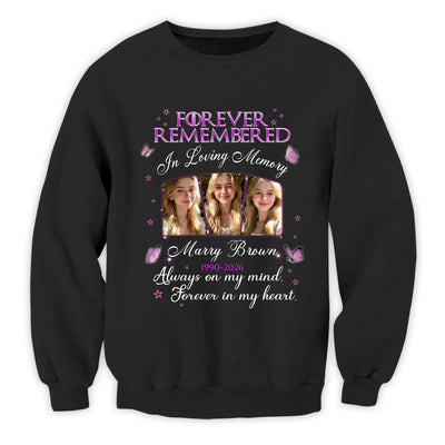 Always On My Mind, Forever In My Heart  - Personalized T-Shirt, Memorial Gift
