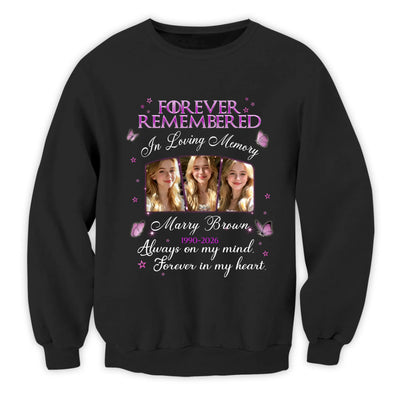 Always On My Mind, Forever In My Heart  - Personalized T-Shirt, Memorial Gift