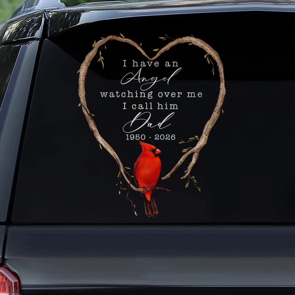 I Have An Angel Watching Over Me I Call Him/ Her Dad/ MoM - Personalized Decal, Memorial Gift For Loss Of Loved One